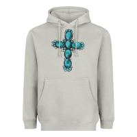 Moon Dust western Gemstone cross Heavyweight Hoodie - Artiststas