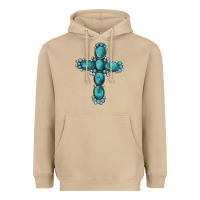 Mushroom western Gemstone cross Heavyweight Hoodie - Artiststas