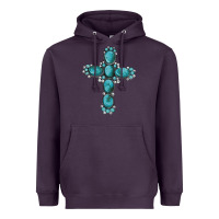 Plum western Gemstone cross Heavyweight Hoodie - Artiststas