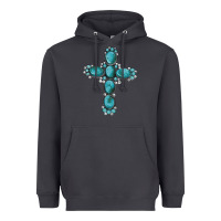 Smoke western Gemstone cross Heavyweight Hoodie - Artiststas