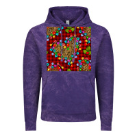 Cloud Purple christmas lights and leopard hearts seamless pattern Vintage Hoodie - BundleAndBundleShop