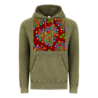 Vintage Olive christmas lights and leopard hearts seamless pattern Vintage Hoodie - BundleAndBundleShop