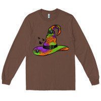 Chestnut Witch Hat With Spiders Long Sleeve Tee - Jasminsmagicworld