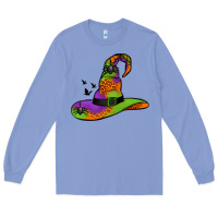 Colony Blue Witch Hat With Spiders Long Sleeve Tee - Jasminsmagicworld