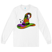 White Witch Hat With Spiders Long Sleeve Tee - Jasminsmagicworld