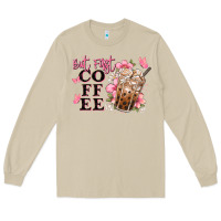 Mushroom but first coffee floral Long Sleeve Tee - JahusDesignShop