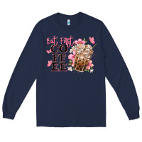 Navy but first coffee floral Long Sleeve Tee - JahusDesignShop