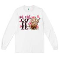 White but first coffee floral Long Sleeve Tee - JahusDesignShop