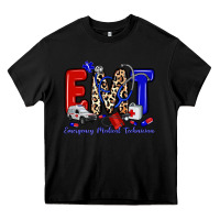 Black emt emergency medical technician Heavy Core Tee - Zillion Design Studio