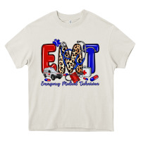 Cream emt emergency medical technician Heavy Core Tee - Zillion Design Studio