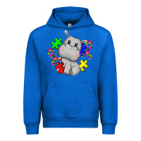 Cobalt autism hippopotamus Urban Hoodie - CowGirlArtShop