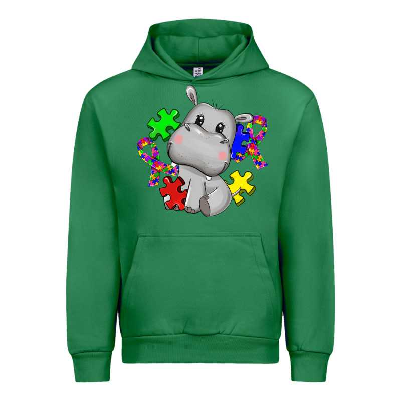 Autism Hippopotamus Urban Hoodie by CowGirlArtShop | Teevron