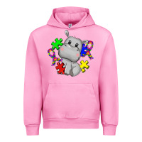 Fuchsia Pink autism hippopotamus Urban Hoodie - CowGirlArtShop