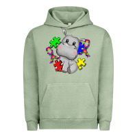 Pigment Oil Green autism hippopotamus Urban Hoodie - CowGirlArtShop