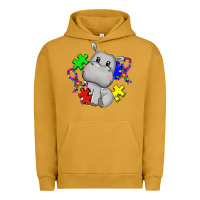 Pigment Peanut Butter autism hippopotamus Urban Hoodie - CowGirlArtShop