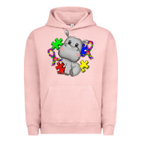 Pigment Salmon autism hippopotamus Urban Hoodie - CowGirlArtShop