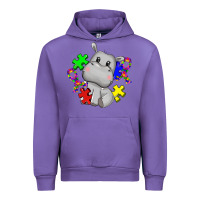 Tulip autism hippopotamus Urban Hoodie - CowGirlArtShop