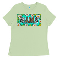 Matcha Turquoise and Daisy Mama Ladies Tee - RanaPortraitStore