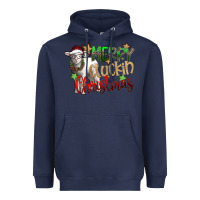 Navy merry cluckin christmas Heavyweight Hoodie - SublimationCraftShop