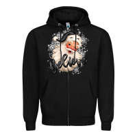 Black believe buffalo plaid white christmas santa claus Zipper Hoodie - MaliasSmallBusiness
