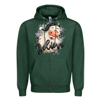Sports Green believe buffalo plaid white christmas santa claus Zipper Hoodie - MaliasSmallBusiness