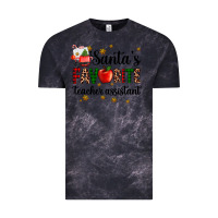 Cloud Black santa's favorite teacher assistant Vintage Tee - AdoDesignShop