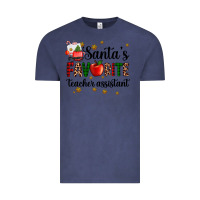 Vintage Denim santa's favorite teacher assistant Vintage Tee - AdoDesignShop