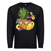 Black pineapple enjoying Premium Sweatshirt - BarkalooDesign