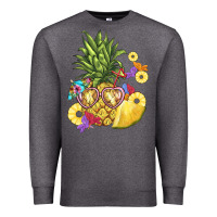 Charcoal Heather pineapple enjoying Premium Sweatshirt - BarkalooDesign