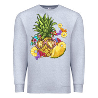 Heather Grey pineapple enjoying Premium Sweatshirt - BarkalooDesign