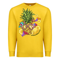 Lemon pineapple enjoying Premium Sweatshirt - BarkalooDesign