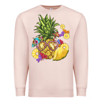 Pale Pink pineapple enjoying Premium Sweatshirt - BarkalooDesign