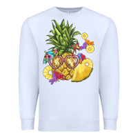 White pineapple enjoying Premium Sweatshirt - BarkalooDesign