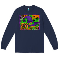 Navy Witch's Hat 100 That Witch Long Sleeve Tee - Jasminsmagicworld