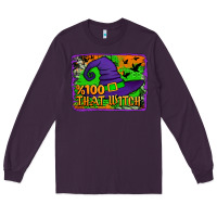 Plum Witch's Hat 100 That Witch Long Sleeve Tee - Jasminsmagicworld