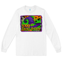 White Witch's Hat 100 That Witch Long Sleeve Tee - Jasminsmagicworld