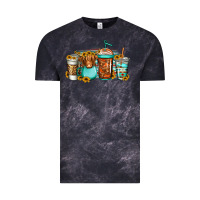 Cloud Black longhaired cow coffee cups Vintage Tee - Jasminsmagicworld