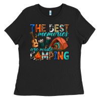 Black the best memories are made camping Ladies Tee - texasbilliewilder