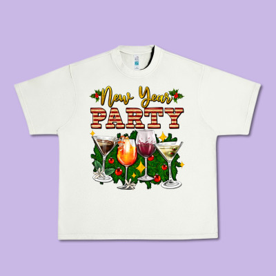 New Year Party Christmas Coctail Urban Heavy Tee Designed By Adodesignshop