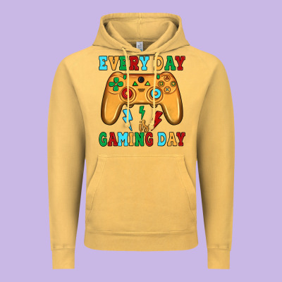 Every Day Is Gaming Day Vintage Hoodie Designed By Jahusdesignshop