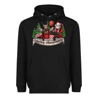 Black Merry Christmas Heavyweight Hoodie - SublimationCraftShop