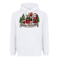 White Merry Christmas Heavyweight Hoodie - SublimationCraftShop