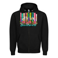 Black booktrovert Zipper Hoodie - NancyCooperArtShop