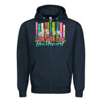 Navy booktrovert Zipper Hoodie - NancyCooperArtShop