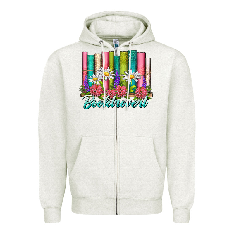 Booktrovert Zipper Hoodie by NancyCooperArtShop | Teevron
