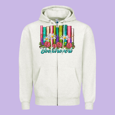 Booktrovert Zipper Hoodie Designed By Nancycooperartshop