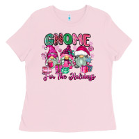 Bubblegum Pink gnome for the holidays Ladies Tee - Zillion Design Studio