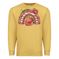 Antique Gold strawberry rainbow Premium Sweatshirt - BarkalooDesign