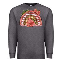 Charcoal Heather strawberry rainbow Premium Sweatshirt - BarkalooDesign