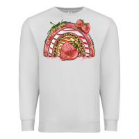 Dove Grey strawberry rainbow Premium Sweatshirt - BarkalooDesign